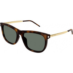 Saint Laurent SL509 002 Ανδρικά Γυαλιά Ηλίου Τετράγωνα Ταρταρούγα Χρυσό με Πράσινο Polarized Φακό