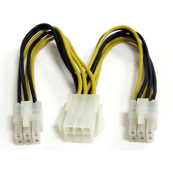 StarTech PCIEXSPLIT6 Καλώδιο Τροφοδοσίας 6-Pin PCIe to 2 x 6-Pin PCIe Male 0.15m Multicolor