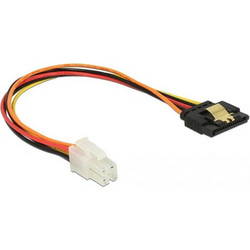 DeLOCK 85519 Καλώδιο Τροφοδοσίας 15-Pin SATA to 4-Pin EPS 0.2m Multicolor