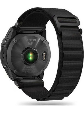 Tech-Protect Nylon Pro Λουράκι Υφασμάτινο Black (Garmin Fenix 5 / 6 / 6 Pro / 7)