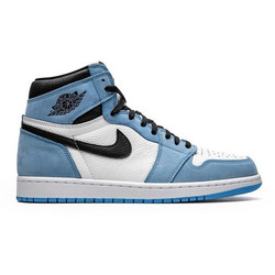 Jordan Air 1 Retro High OG Ανδρικά Sneakers Μποτάκια Γαλάζια Λευκά 555088-134