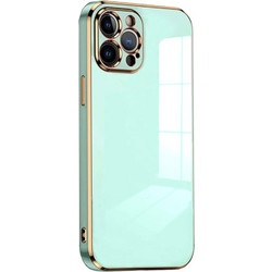 Bodycell Gold Plated Silicon Back Cover Mint Green (iPhone 13 Pro)