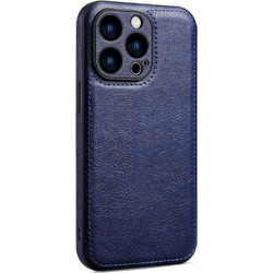 Bodycell Prestige Leather Back Cover Blue (iPhone 14 Pro)