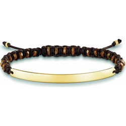 Thomas Sabo Γυναικείο Βραχιόλι Μακραμέ από Κορδόνι & Ασήμι A0056-894-2