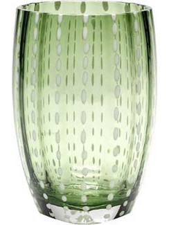 Zafferano Σετ Ποτήρια Νερού Γυάλινα Perle England Green Πράσινα 2τμχ 8051827979187