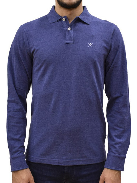 Hackett Ανδρική Μπλούζα Polo Μακρυμάνικη Μπλε HM550847-5AQ