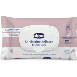 Chicco Μωρομάντηλα Χωρίς Οινόπνευμα & Άρωμα 72τμχ