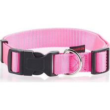 Pet Interest Plain Line Κολάρο Σκύλου Ροζ 1.5x22-40cm