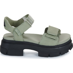 UGG Ashton Γυναικεία Πέδιλα Δερμάτινα Χακί με Χοντρό Χαμηλό Τακούνι 1136764-SDC