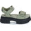 UGG Ashton Γυναικεία Πέδιλα Δερμάτινα Χακί με Χοντρό Χαμηλό Τακούνι 1136764-SDC