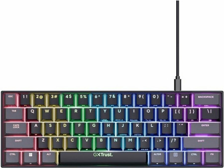 Trust Acira GXT 867 Gaming Πληκτρολόγιο 60% Black