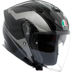 AGV K5 Tune Black Grey Κράνος Μηχανής Jet