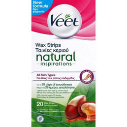 Veet Natural Inspirations Ταινίες Αποτρίχωσης για Πόδια 20τμχ