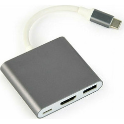 Cablexpert Multi-Adapter USB-C Docking Station με HDMI 4K PD Space Grey