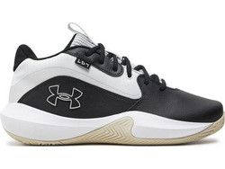 Under Armour Lockdown 7 Ανδρικά Αθλητικά Παπούτσια για Μπάσκετ Λευκά Μαύρα 3028512-002