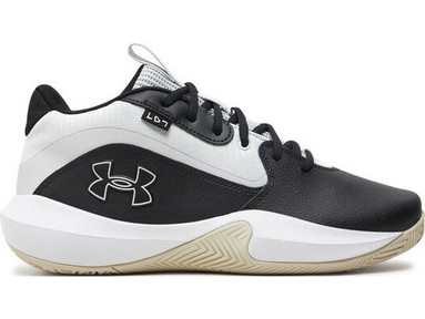 Under Armour Lockdown 7 Ανδρικά Αθλητικά Παπούτσια για Μπάσκετ Λευκά Μαύρα 3028512-002