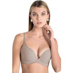 Luna Miracle One Σουτιέν για Βαθύ Ντεκολτέ Push Up χωρίς Μπανέλα Γκρι 1808