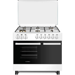 Calfer Gas F9S60ES-W Κουζίνα Ηλεκτρική 64lt με Εστίες Αερίου 90cm