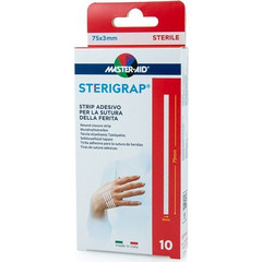 Master Aid Sterigrap Αποστειρωμένα Αυτοκόλλητα Ράμματα 7.5x0.3cm 10τμχ