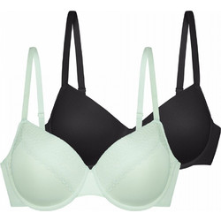 Dorina Amora Σουτιέν Push Up με Μπανέλα Πράσινο Mint Μαύρο FXTT0041LA130-2X03560356