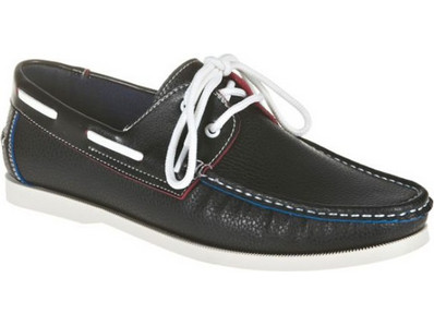 Extreme Ανδρικά Μοκασίνια Boat Shoes Δερμάτινα Μαύρα GS01030M