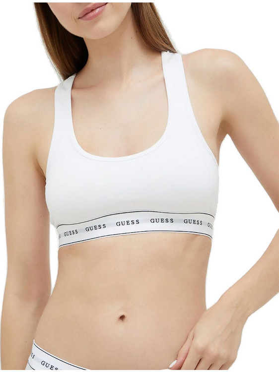 Guess Carrie Μπουστάκι χωρίς Μπανέλα Λευκό O97C01KBBU1-G011
