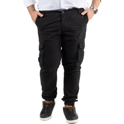 Suga Ανδρικό Παντελόνι Cargo Joggers Ελαστικό Κανονική Εφαρμογή Μαύρο SUGA-713