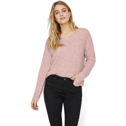 Vero Moda Γυναικεία Πλεκτή Μπλούζα με V Λαιμόκοψη Ροζ 10233357