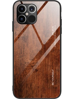 Bodycell Glass Back Cover Wood Brown (iPhone 12 mini)