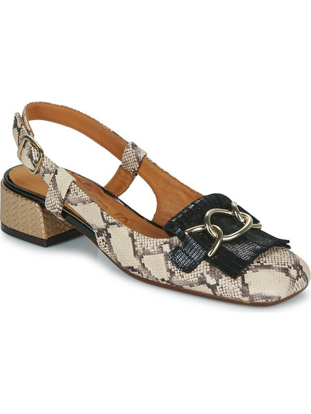 Chie Mihara ILNA Γόβες Slingback Δερμάτινες με Χοντρό Χαμηλό Τακούνι Εκρού