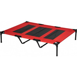 PawHut Υπερυψωμένο Κρεβάτι Σκύλου Κόκκινο 122x92cm D04-069RD