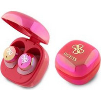 Guess 4G Logo Mini Ακουστικά Bluetooth In Ear Ανθεκτικά στο Νερό Red