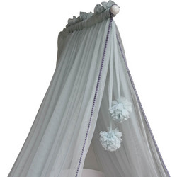 Bebe Stars Pom-Pom Κουνουπιέρα Κούνιας Πράσινη Mint 600x180cm