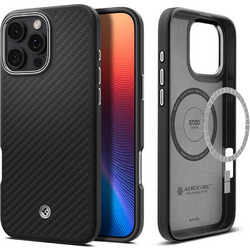 Spigen Enzo Aramid Back Cover Black / Silver (iPhone 16 Pro Max)