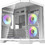 Darkflash FT350 with 5 Fans White Gaming Mini Tower Κουτί Υπολογιστή RGB με Πλαϊνό Παράθυρο