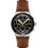 Swatch New Irony Ανδρικό Ρολόι Χρονογράφος με Καφέ Δερμάτινο Λουράκι YVS530