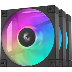 Deepcool FD12 Case Fan 120mm ARGB με Σύνδεση 3-Pin 4-Pin PWM 3τμχ Black