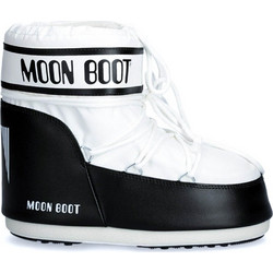 Moon Boot Γυναικεία Μποτάκια Χιονιού Πλατφόρμα Μαύρα Λευκά Αδιάβροχα με Γούνα 80D1409340A-001
