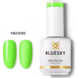 Bluesky Neon02 Lime Ημιμόνιμο Βερνίκι Νυχιών 15ml