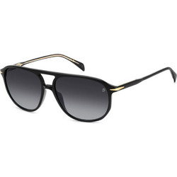 David Beckham DB1159S 8079O Ανδρικά Γυαλιά Ηλίου Aviator Κοκάλινα Μαύρα με Μαύρο Φακό