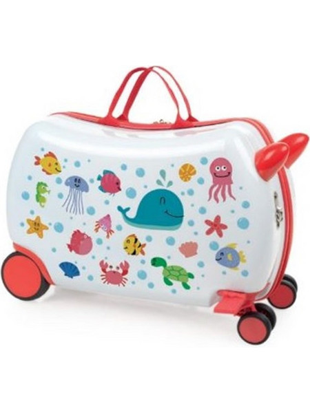 Arsamar Happy Fundays 771445-18 Παιδική Βαλίτσα Καμπίνας 48x31x22cm με 4 Ρόδες Λευκή
