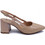 Patricia Miller Charol Γόβες Slingback Λουστρίνι με Χοντρό Χαμηλό Τακούνι Nude 6296F