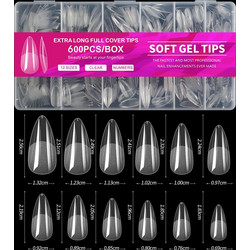 Gellie Soft Almond Tips Νυχιών 600τμχ