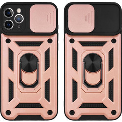 Sonique Ring Armor CamPro Back Cover Rose Gold (iPhone 11 Pro Max)