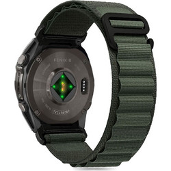 Tech-Protect Nylon Pro Λουράκι Υφασμάτινο Olive Green (Garmin Fenix 5 / 6 / 6 Pro / 7 / 8 / Ε 47mm)