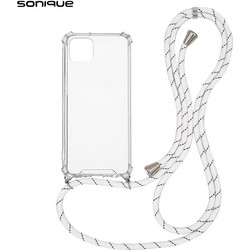 Sonique Strap Back Cover Transparent / Rainbow White (iPhone 11)