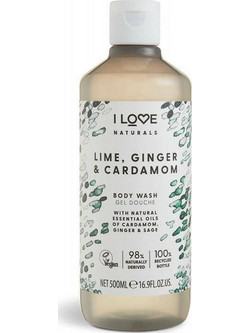 I Love Naturals Lime, Ginger & Cardamom Αφρόλουτρο σε Gel 500ml
