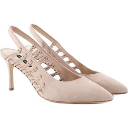 Nine West MILIA Γόβες Suede Slingback με Τακούνι Στιλέτο Μπεζ
