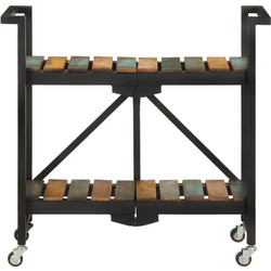 vidaXL 321711 321711 Τρόλεϊ Ξύλινο 2 Θέσεων 36x87x81cm