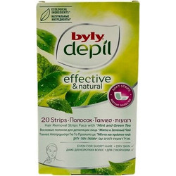 Byly Depil Mint Ταινίες Αποτρίχωσης για Πρόσωπο για Ευαίσθητες Επιδερμίδες 20τμχ